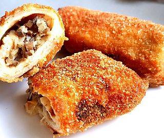 Krokiet z kapustą i grzybami